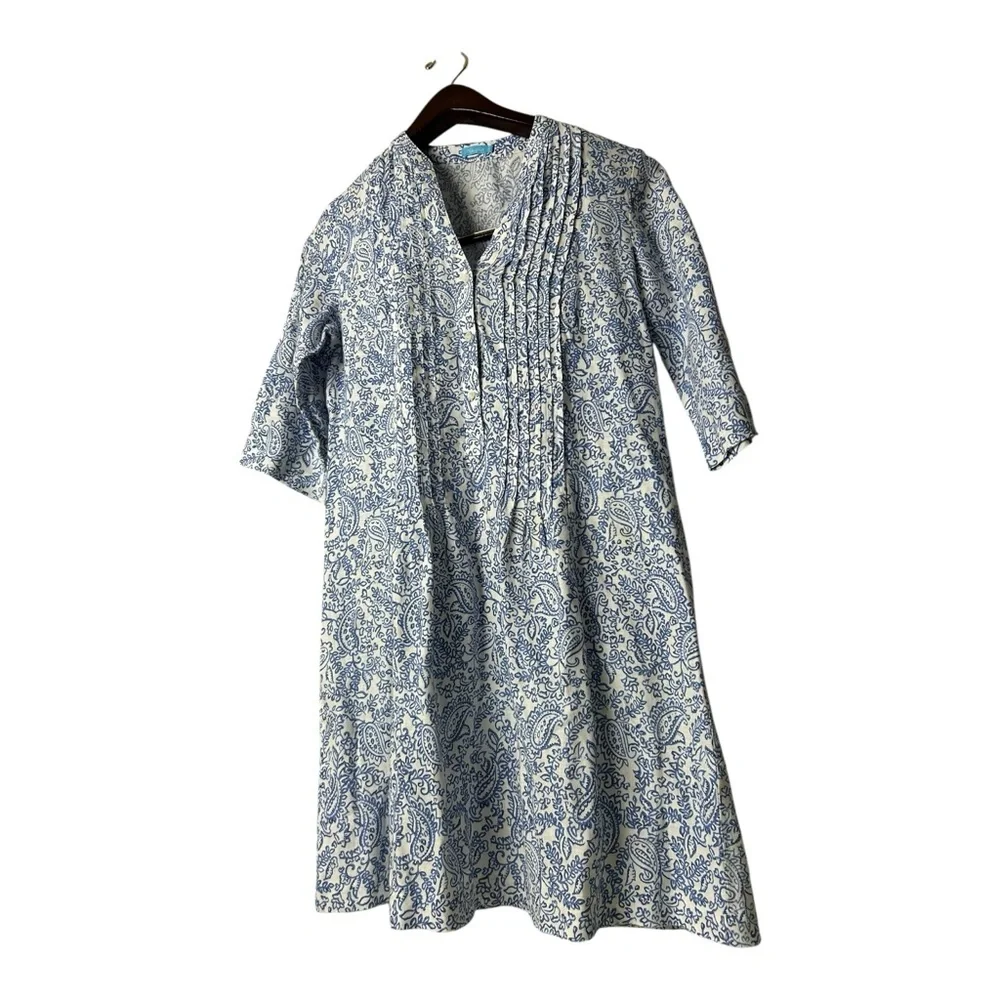 J. McLaughlin Blue Riviera 100% Linen Dress
paisley pintuck Dress size XS - Picture 7 of 9